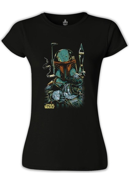 LordT-Shirt Star Wars - Gun Siyah Bayan Tshirt