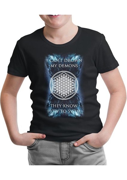 LordT-Shirt Bring Me The Horizon - My Demons Siyah Çocuk Tshirt