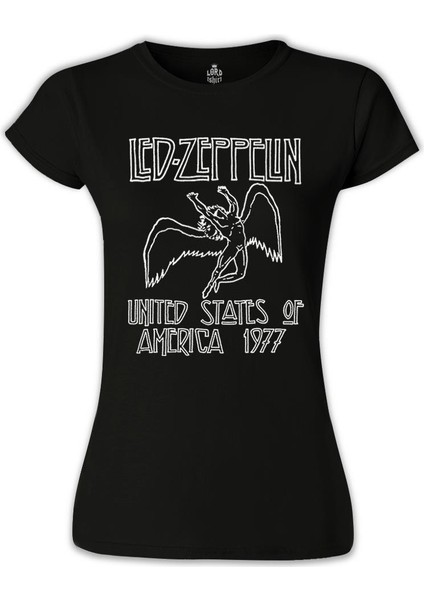 LordT-Shirt LED Zeppelin - 1977 Siyah Bayan Tshirt