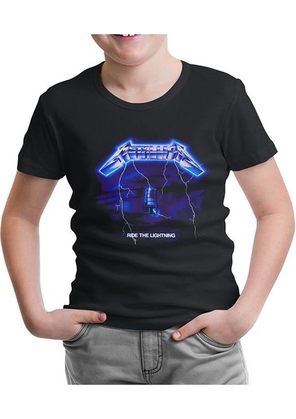 LordT-Shirt Metallica - Ride The Lightning Siyah Çocuk Tshirt