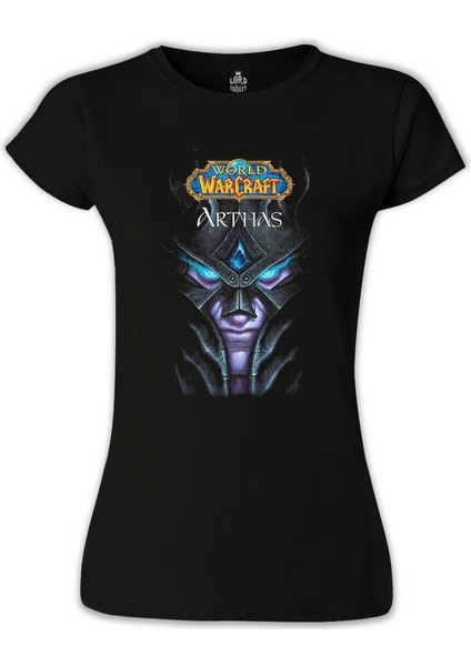LordT-Shirt World Warcraft - Arthas Siyah Bayan Tshirt