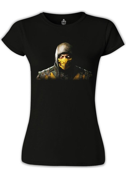 LordT-Shirt Mortal Combat - Scorpion Siyah Bayan Tshirt