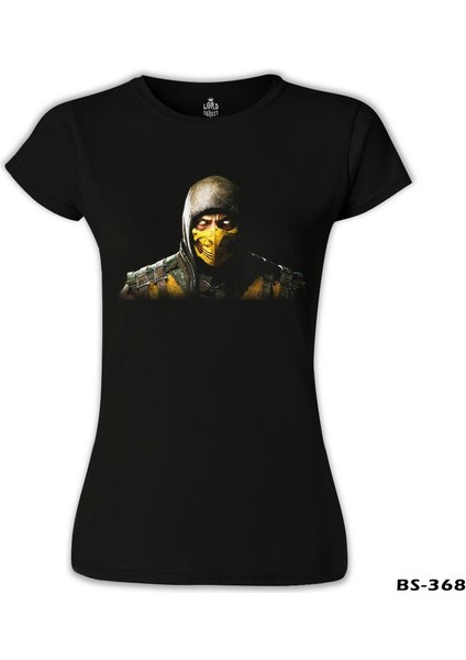 LordT-Shirt Mortal Combat - Scorpion Siyah Bayan Tshirt