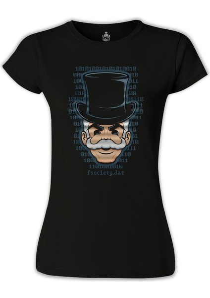 LordT-Shirt Mr. Robot - Fsociety Siyah Bayan Tshirt