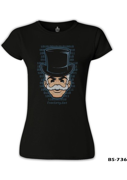 LordT-Shirt Mr. Robot - Fsociety Siyah Bayan Tshirt fiyatları