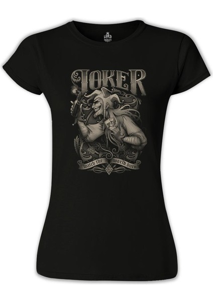 LordT-Shirt Joker Siyah Bayan Tshirt