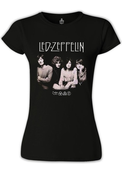 LordT-Shirt LED Zeppelin - Grup Siyah Bayan Tshirt