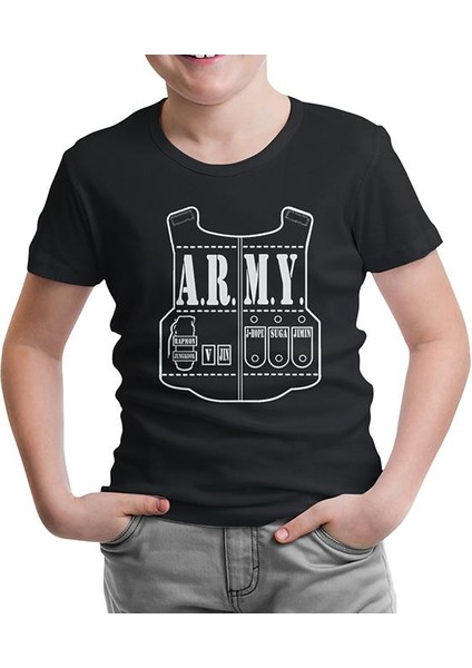 LordT-Shirt Bts - Army Siyah Çocuk Tshirt