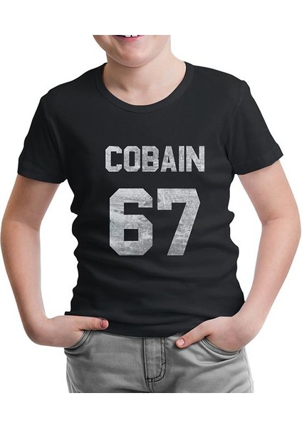LordT-Shirt Kurt Cobain - 67 Siyah Çocuk Tshirt