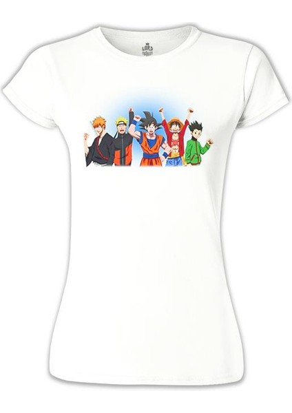 LordT-Shirt Anime Heros Beyaz Bayan Tshirt