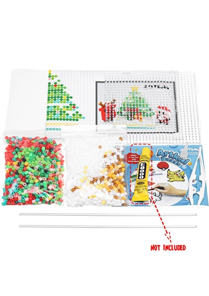 【özel Indirim】artkal 2000 Adet Dıy Perler Sigorta Boncuk Sanat Zanaat Çocuklar 3D Fasulye Yapı Taşları【noel Ağacı】 (Yurt Dışından)