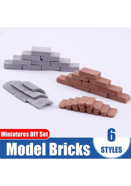 Sizin Için Seçin 6 Stil Ölçekli Minik Tuğlalar Minyatürler Dollhouse Dıy Yapı Taşları El Sanatları Seti (Yurt Dışından)