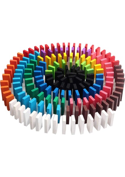 Yalıruı Domino Blokları Set Renkli Domino Çocuk Oyuncakları Eğitici Oyuncaklar Ahşap Domino Seti Çocuklar Için Hediye (Yurt Dışından)