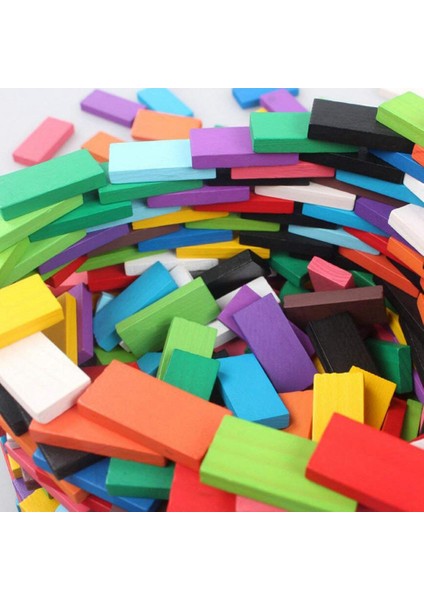 Yalıruı Domino Blokları Set Renkli Domino Çocuk Oyuncakları Eğitici Oyuncaklar Ahşap Domino Seti Çocuklar Için Hediye (Yurt Dışından)