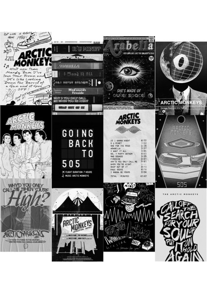 Arctıc Monkeys Rock Punk Poster Duvar Kağıdı Seti
