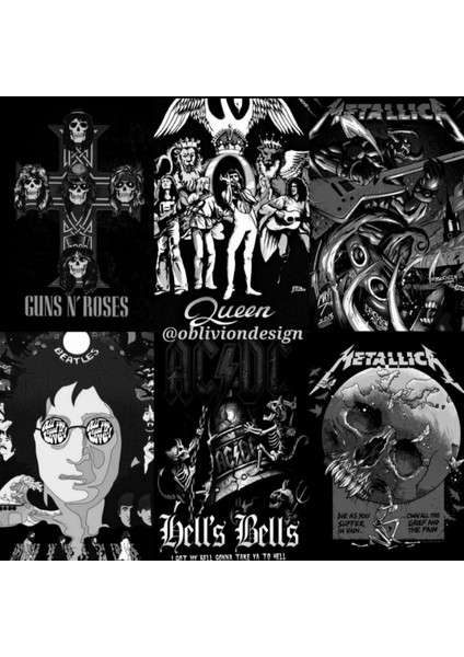 Rock Indıe Grunge Gothıc Poster Duvar Kağıdı Seti