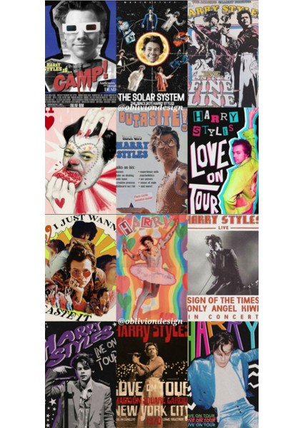 Harry Styles Indıe Pop Müzik Poster Duvar Kağıdı Seti