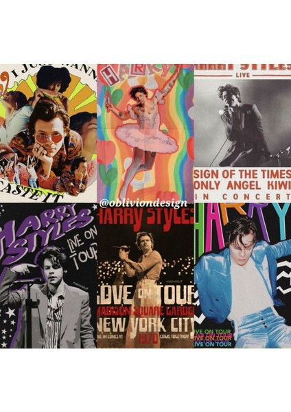 Harry Styles Indıe Pop Müzik Poster Duvar Kağıdı Seti