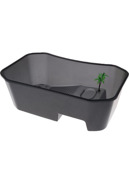 Sürüngen Habitat Teraryum Tankı Üreme Kutusu Terrapin Kaplumbağa Kaplumbağa Blk Black (Yurt Dışından)