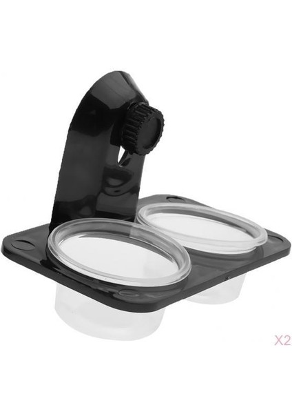 Gecko, Kertenkele Için 2x Çift Sürüngen Besleme Kase Vida Gıda Su Tabağı (Yurt Dışından)