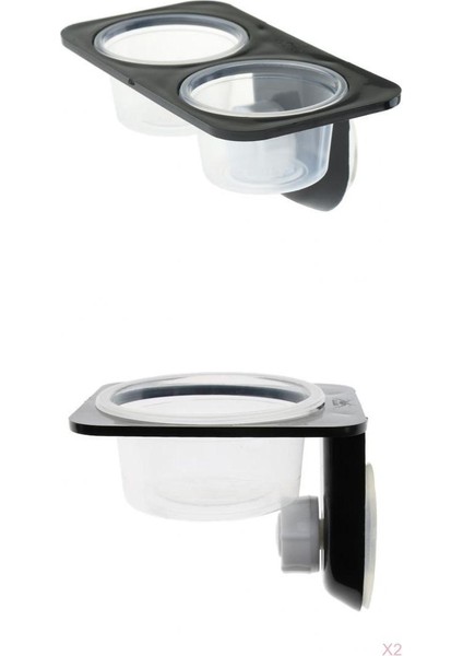 3 Adet Çift + Tek Sürüngen Besleme Gıda Su Kase Solucan Vantuz ile (Yurt Dışından)