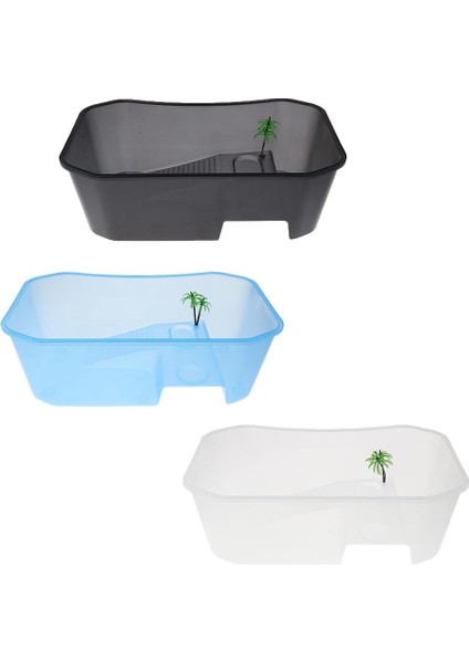 3 Parça Plastik Sürüngen Terrapin Kaplumbağa Kaplumbağa Tankı Vivarium Besleme Kutusu (Yurt Dışından)