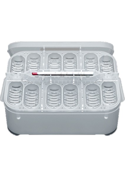 4x cm 12 Delik Sürüngen Yumurta Kuluçka Kutusu Kuluçkalık Konteyner Termometre ile (Yurt Dışından) fiyatları