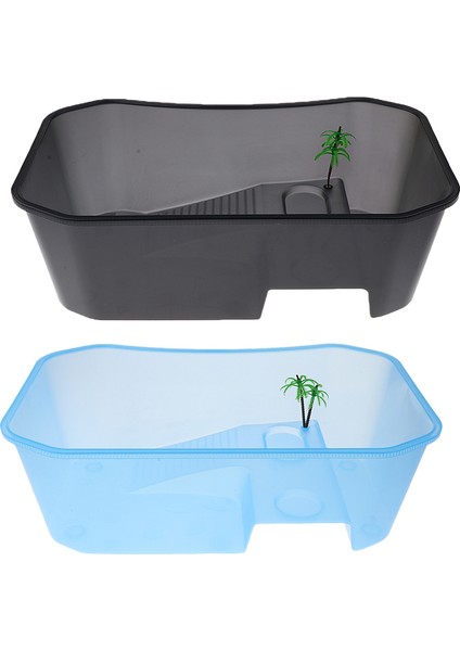2 Parça Plastik Sürüngen Terrapin Kaplumbağa Kaplumbağa Tankı Vivarium Besleme Kutuları (Yurt Dışından)