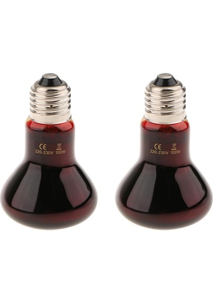 2 Adet Kızılötesi Isı Ampuller Ruby Kırmızı E27 Lamba Hayvanlar ve Sürüngenler 220 V 75 W (Yurt Dışından)
