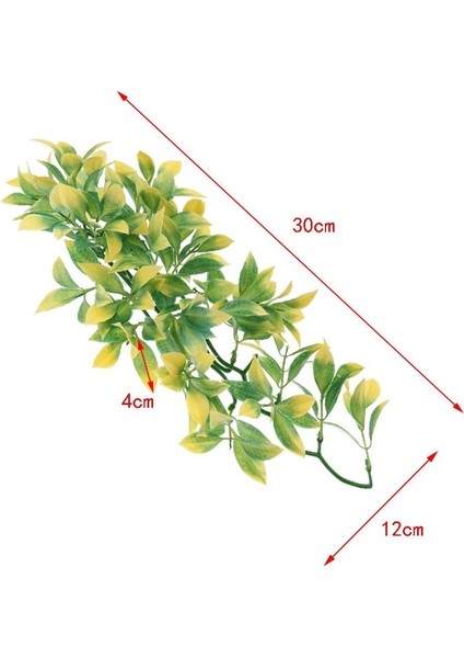 12 "sürüngen, Nake, Kaplumbağa, Vivarium Bitkileri Dekor Süsleme Yapay Ivy Vines S (Yurt Dışından)