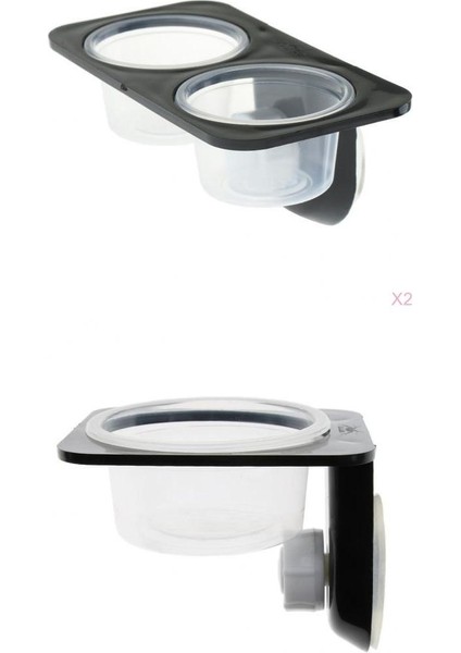 Solucan Gecko Beetle Için Vantuzlu 3 Adet Çift Tek Sürüngen Besleme Kase (Yurt Dışından)