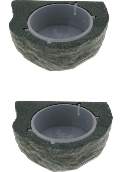 Gecko Diyet Için 2x Manyetik Gecko Besleyici Çıkıntı / Sürüngen Gıda Tutucu Kase (Yurt Dışından)