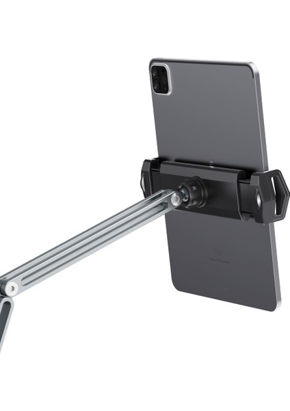 T65 Masaüstü Uzun Kollu Alüminyum Yapıda Kaliteli Kelepçeli iPad Tablet Standı