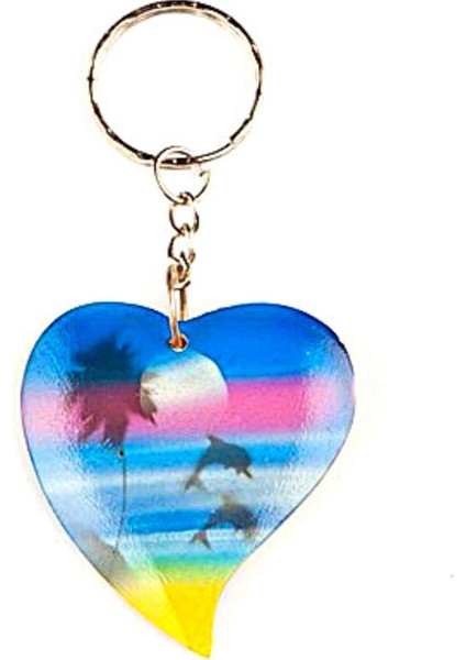 Ahşap Renkli Kalp Figürlü Anahtarlık fiyatları