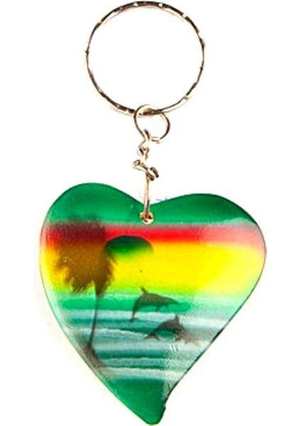 Ahşap Renkli Kalp Figürlü Anahtarlık modelleri