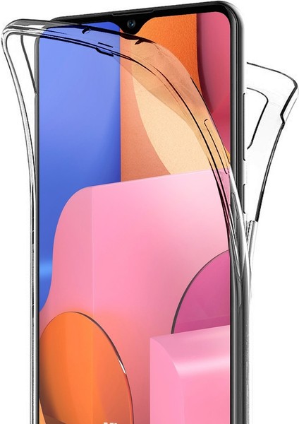 Samsung Galaxy A20S 360 Derece Kılıf Silikon Şeffaf Ön Arka A20 S fırsatları