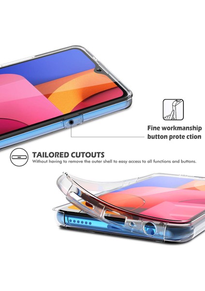 Samsung Galaxy A20S 360 Derece Kılıf Silikon Şeffaf Ön Arka A20 S indirimleri