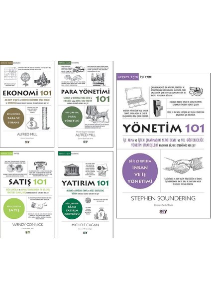 Iş Yönetimi 101 5 Kitap Set / Ekonomi 101 - Para Yönetimi 101 - Yatırım 101 - Satış 101 - Yönetim 101