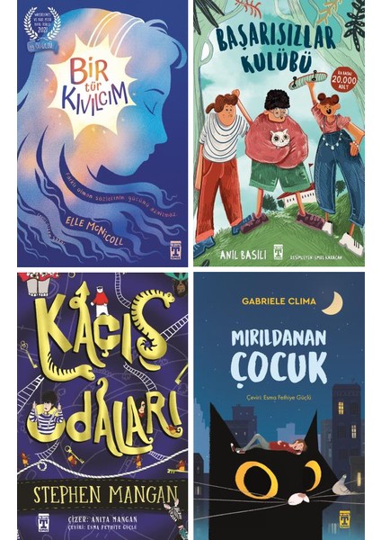 3-4-5. Sınıf Kitap Seti / Bir Tür Kıvılcım - Başarısızlar Kulübü - Kaçış Odaları - Mırıldanan Çocuk