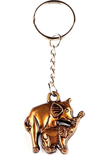 Anne ve Yavru Fil Figürlü Metal Anahtarlık fiyatları