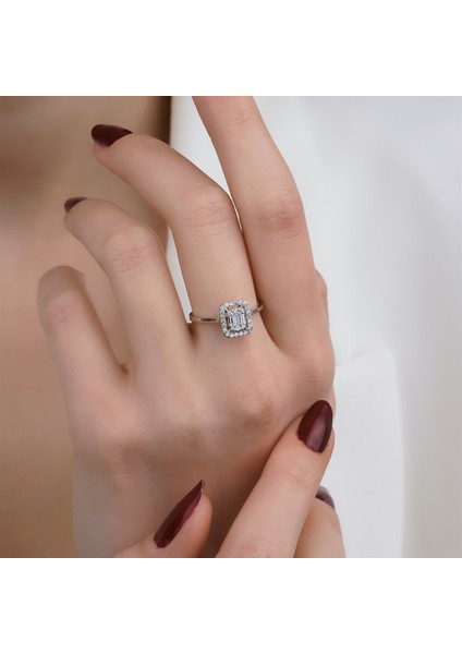 Valentines 0,28 Ct Baget Yüzük fiyatları