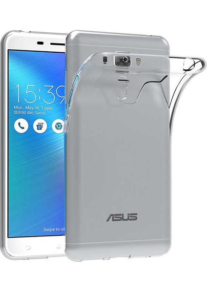 Asus Zenfone 3 Laser ZC551KL Kılıf Şeffaf Süper Silikon Kamera Korumalı