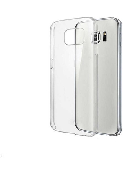 Samsung Galaxy S6 Kılıf Şeffaf Süper Silikon Kamera Korumalı