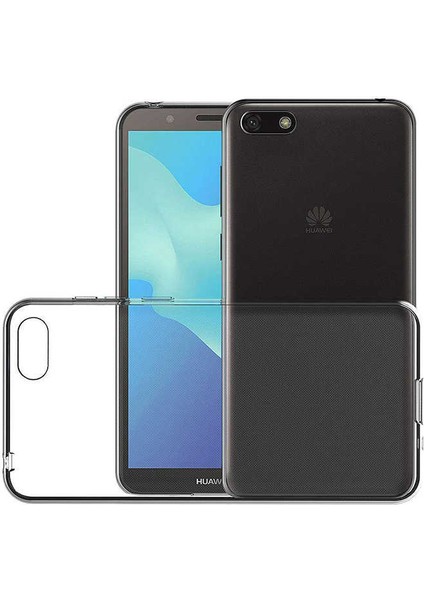 Huawei Y5 2018 Kılıf Şeffaf Süper Silikon Kamera Korumalı