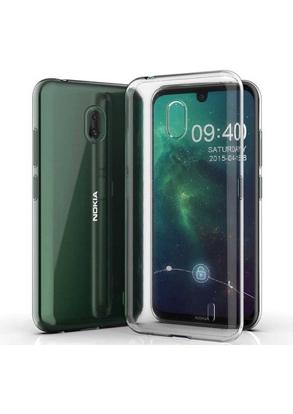Nokia 2.2 Kılıf Şeffaf Süper Silikon Kamera Korumalı