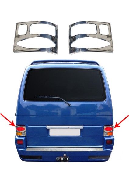 A&G Tuning Vw Caravelle T4 Krom Stop Çerçevesi 1995 - 2003 Arası Paslanmaz Çelik