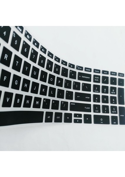 4x Dayanıklı Klavye Kapak Silikon Cilt Hp 15.6 Inç Bf Siyah Için
