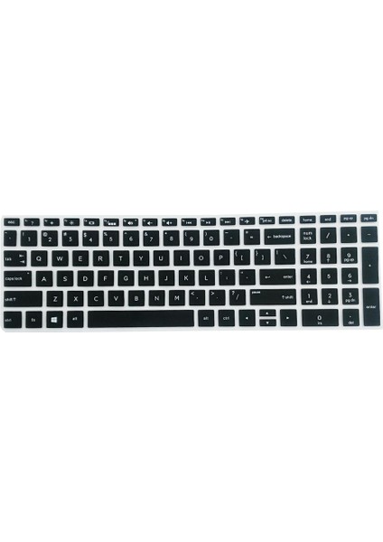 4x Dayanıklı Klavye Kapak Silikon Cilt Hp 15.6 Inç Bf Siyah Için