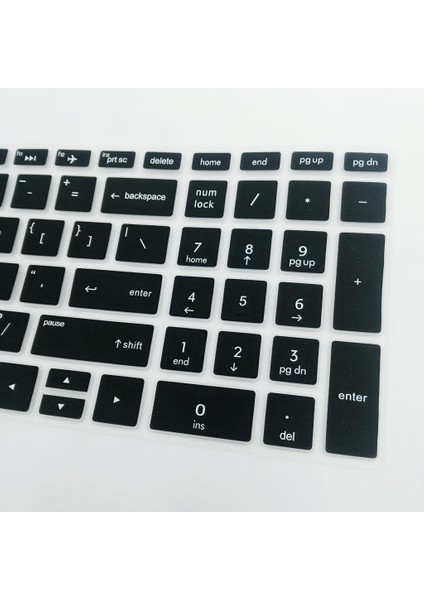 4x Dayanıklı Klavye Kapak Silikon Cilt Hp 15.6 Inç Bf Siyah Için