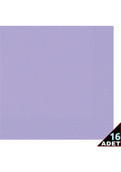 Makaron Peçete, 33 x 33 cm - 16 Adet - Lila fiyatları